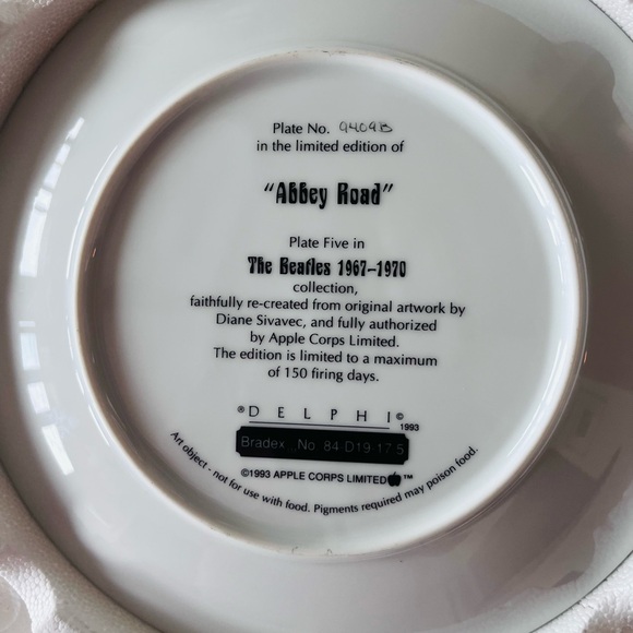 Abbey Road Plate The Beatles 1967-1970 Diane Sivavec 5. Delphi in Box - Picture 2 of 5